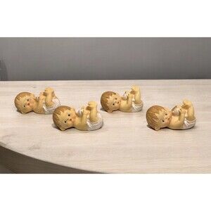 4 CWI Brand Baby Figurines Vintage Baby Shower Gift Decor Crafts 2.5W White NWT